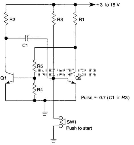 Monostable Multivibrator I Circuit – Circuit Schematic