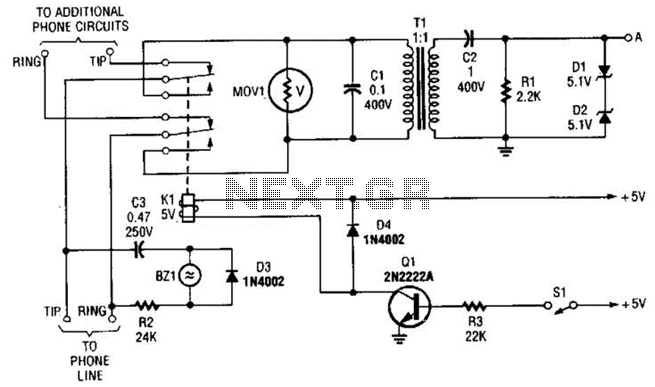Phone Line Interface Circuit – Circuit Schematic