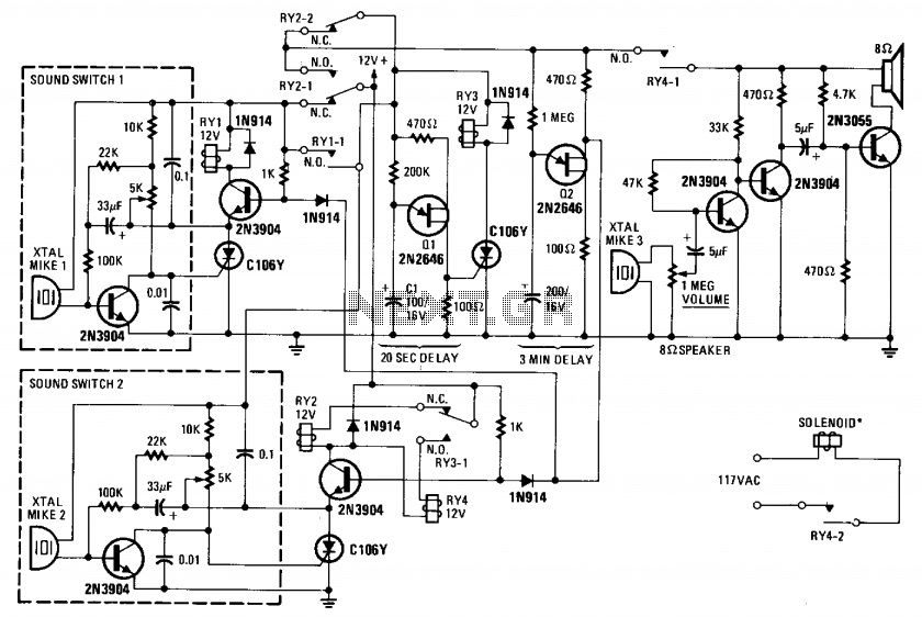 Remote telephone monitor  – Circuit Schematic