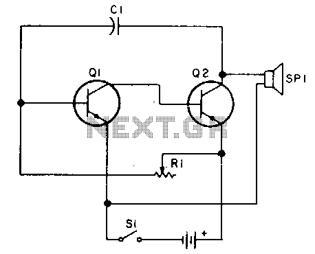 Code practice oscillator II – Circuit Schematic