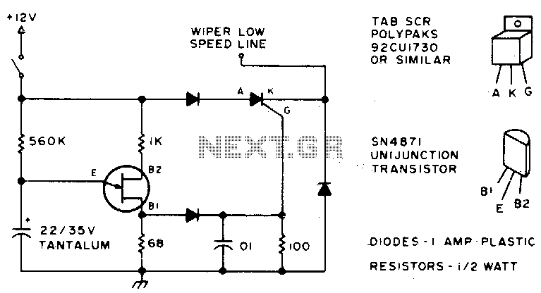 Windshield wiper control – Circuit Schematic