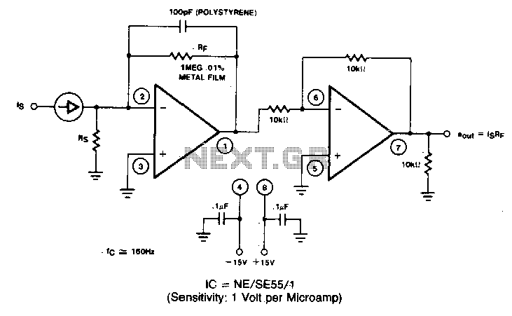 Current-to-voltage converter – Circuit Schematic