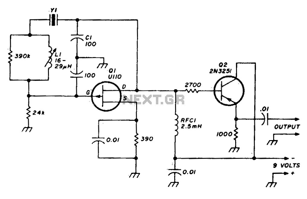 96Mhz crystal oscillator – Circuit Schematic
