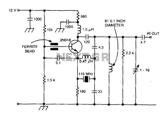 Overtone crystal oscillator – Circuit Schematic