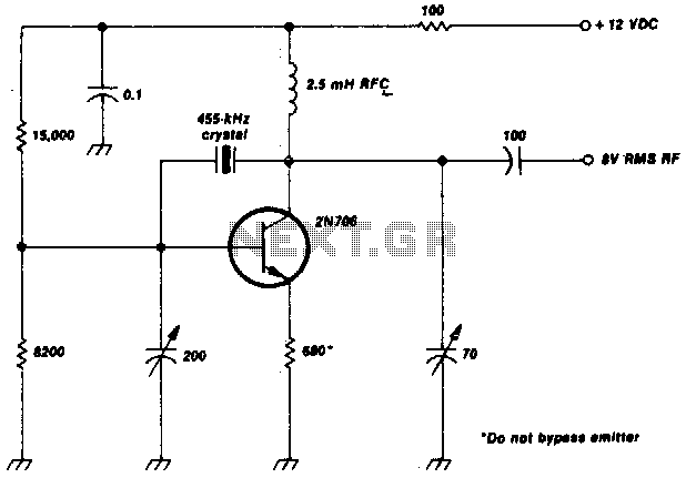 Low frequency crystal oscillator – Circuit Schematic
