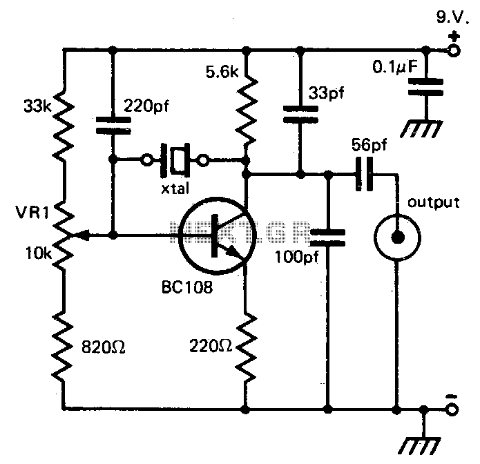 96Mhz crystal oscillator – Circuit Schematic