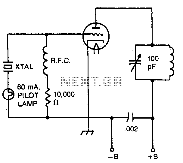 Tube-type crystal oscillator – Circuit Schematic