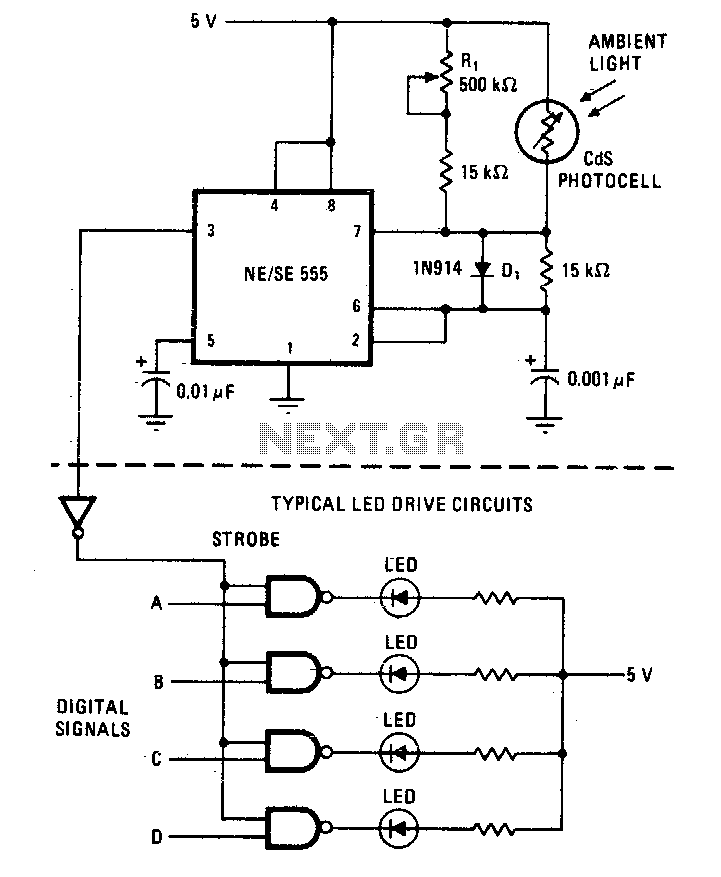 Led brightness control – Circuit Schematic