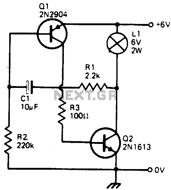 Transistorized flasher circuit
