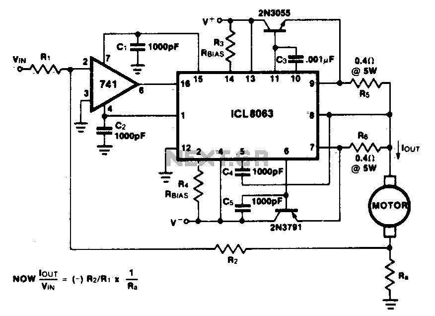 Constant current motor drive circuit – Circuit Schematic