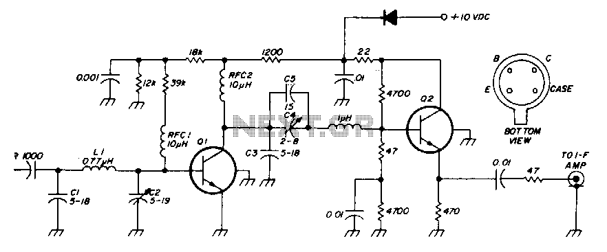 Low-noise 30Mhz preamplifier – Circuit Schematic