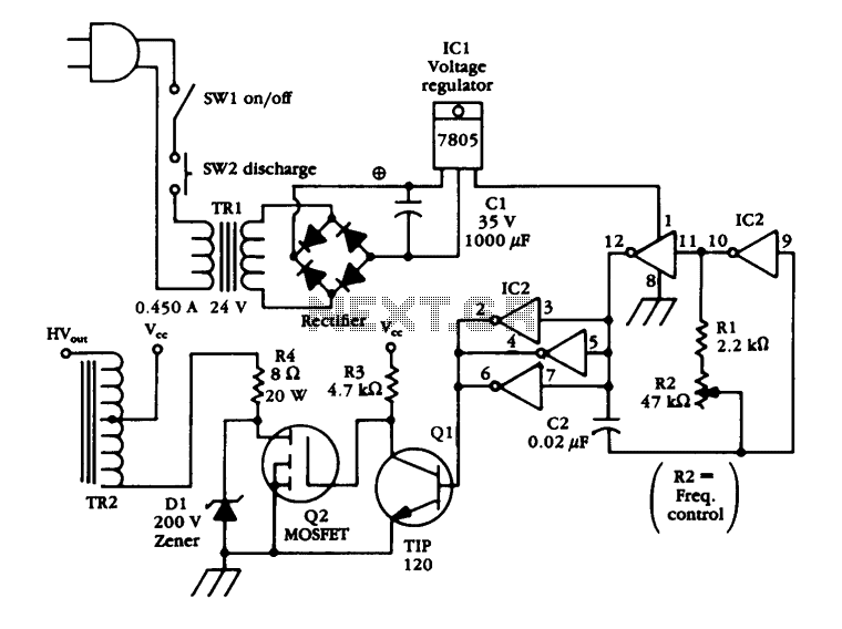 Kirlian Photography power supply – Circuit Schematic