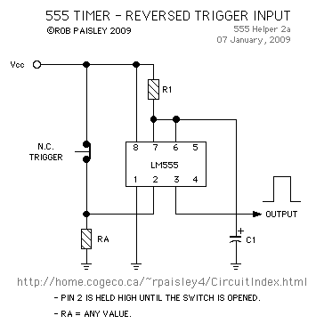Schematic Diagram Trigger Input Control Of 555 Timers – Circuit Schematic