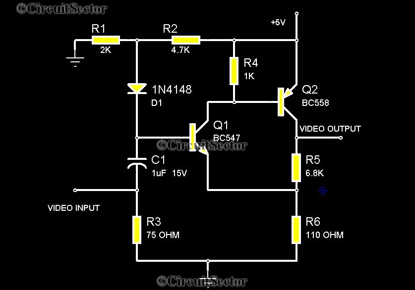 Video Amplifier Circuit for Camera PCB circuit