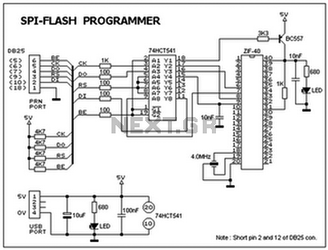 isp flash microcontroller – Circuit Schematic
