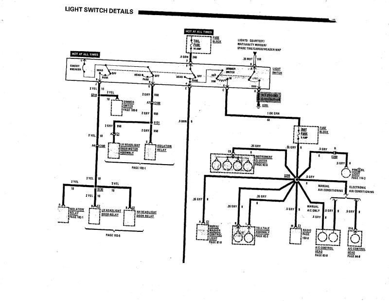 1987 dash illumination problem – Circuit Schematic