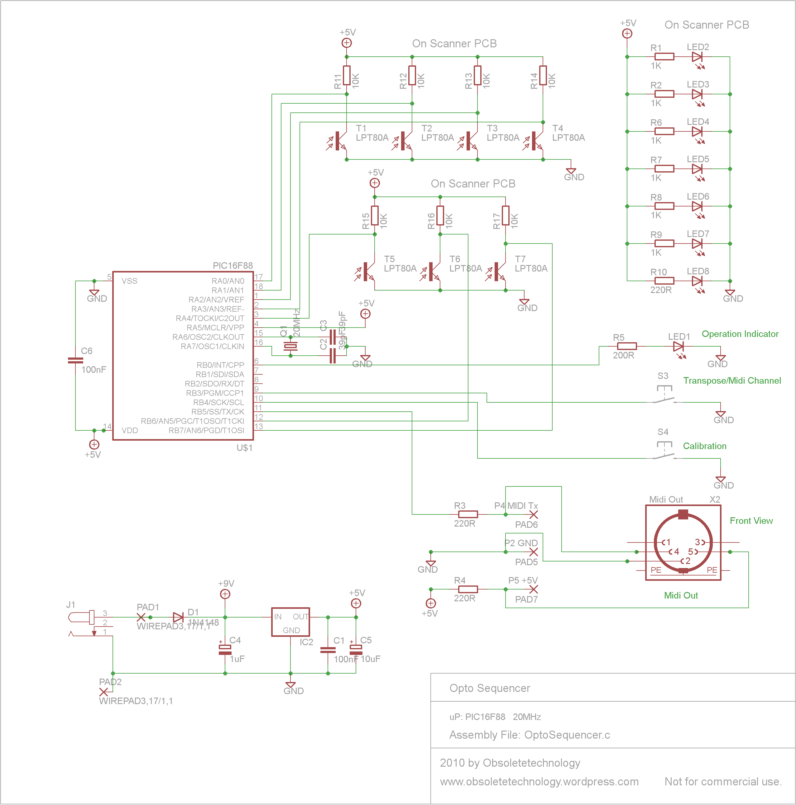 turntable sequencer – Circuit Schematic