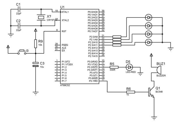 interfacing buzzer with 8952
