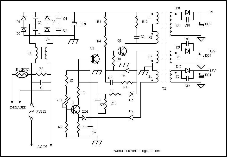 Protectors Circuit on SMPS (power supply) Schematic Diagram