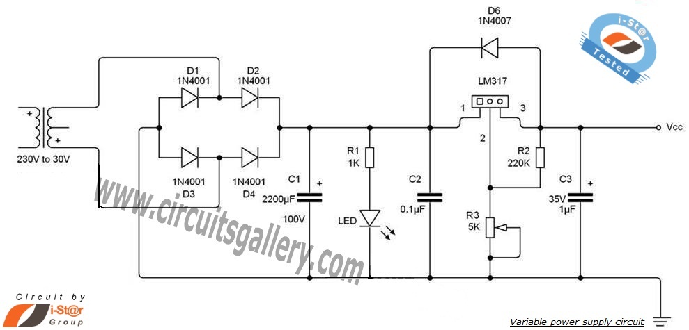 variable dc power supply schematic – Circuit Schematic