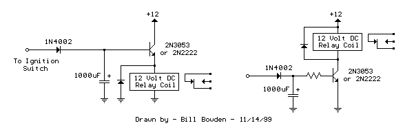 Power Off Delay Relay circuits – Circuit Schematic