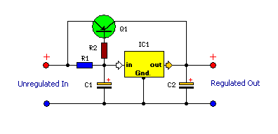 Ampere or Current Booster Circuit – Circuit Schematic