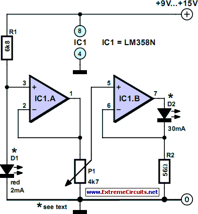 30mA LED Dimmer – Circuit Schematic
