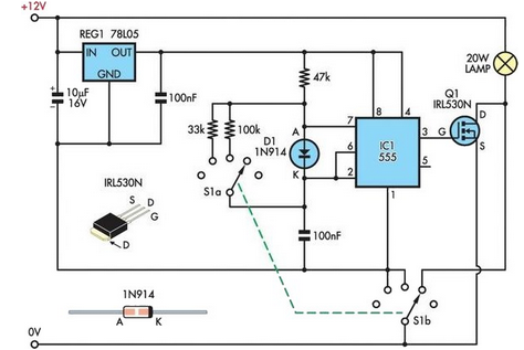 12V Halogen Dimmer – Circuit Schematic