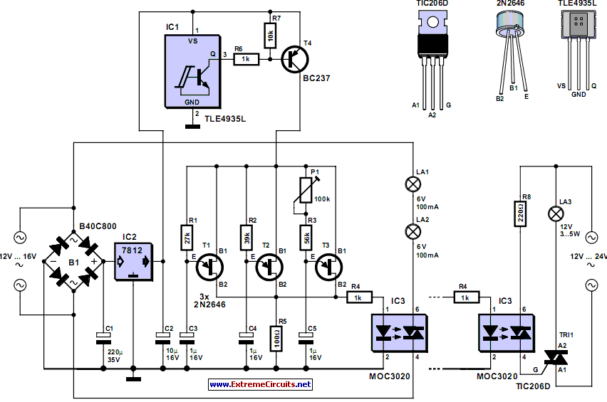 Flickering Light II – Circuit Schematic