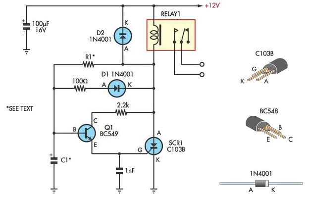 Handy Time Delay With Relay Output circuit