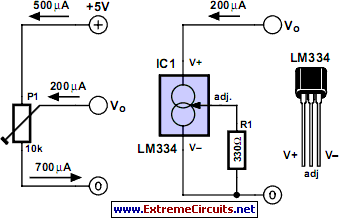 Contrast Control for LCDs – Circuit Schematic