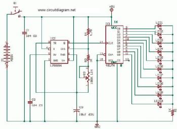 Running LEDs – Circuit Schematic