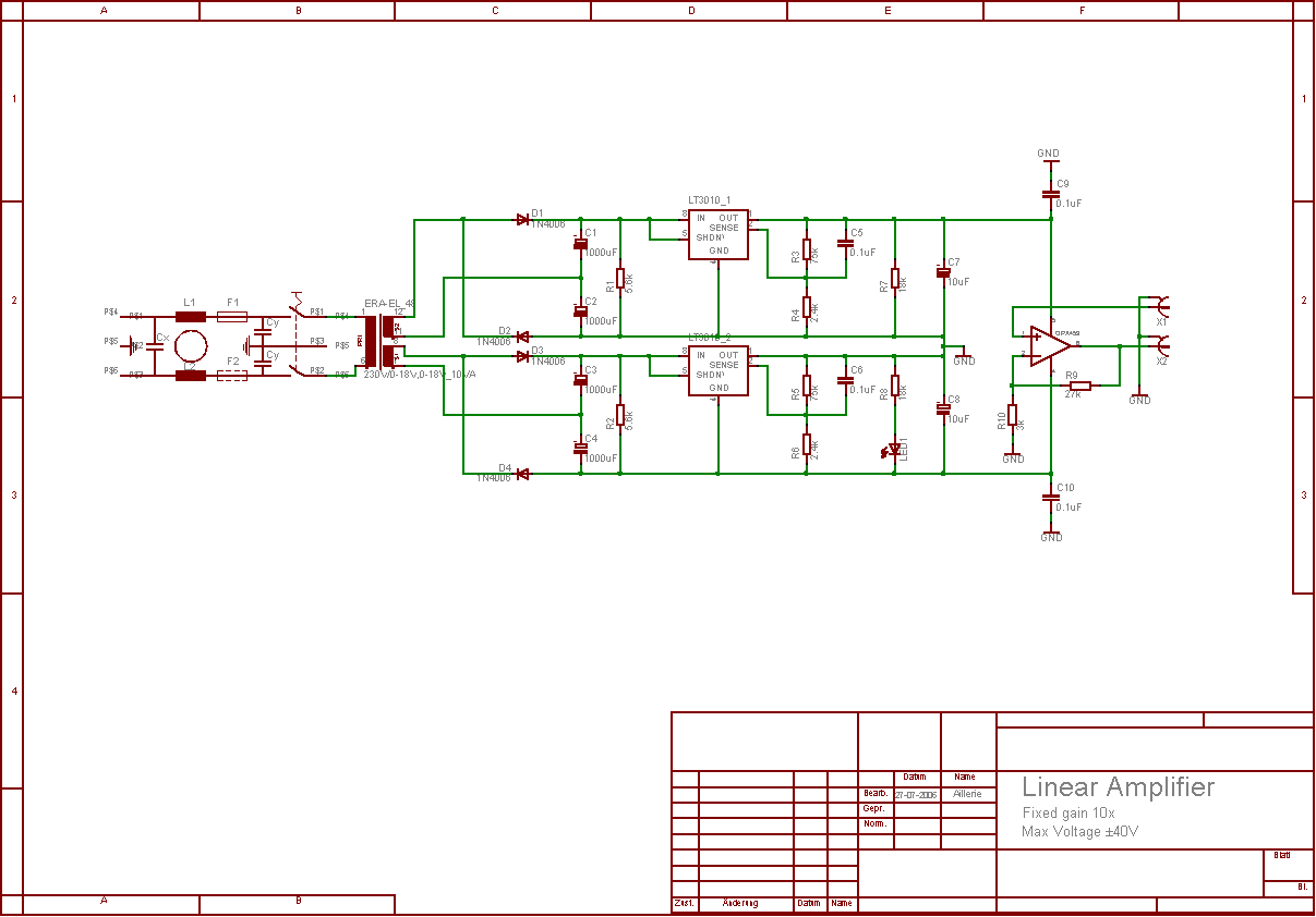 Linear Voltage multiplier circuit – Circuit Schematic