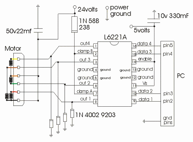 solar tracker 6221A – Circuit Schematic