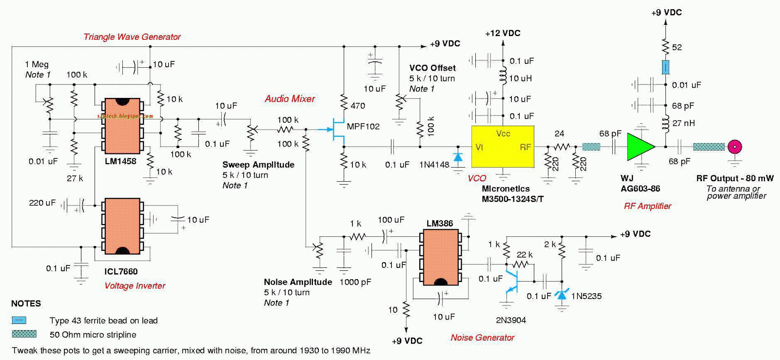 =cell phone jammer – Circuit Schematic