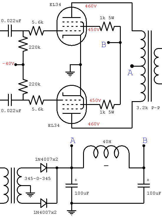 marshall jcm800 2204 power amp – Circuit Schematic