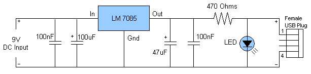 usb charger – Circuit Schematic