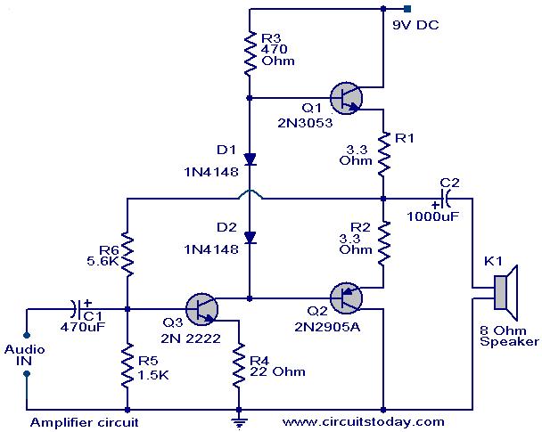 Low Cost Amplifier Circuit Using Three Transistors – Circuit Schematic