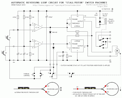 Loop Control Automatic Reversing Circuit – Circuit Schematic