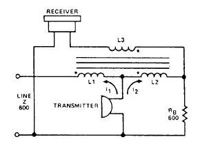 Side tone coupling circuit diagram circuit
