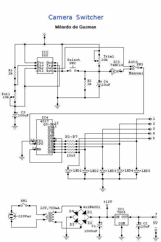 Camera Switcher – Circuit Schematic