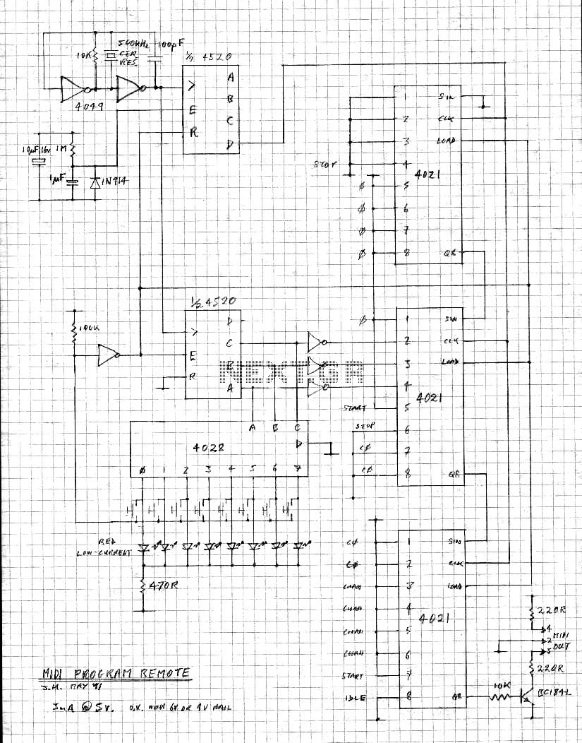 analog delay line (echo and reverb) – Circuit Schematic