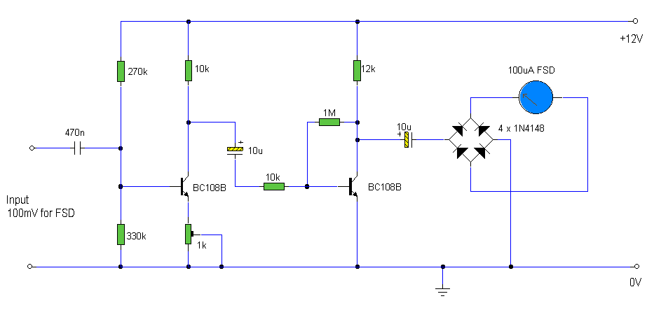 Audio Level Meter – Circuit Schematic