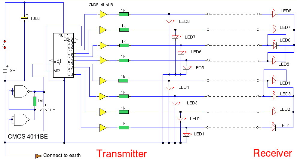 Multi Wire Cable Tester – Circuit Schematic