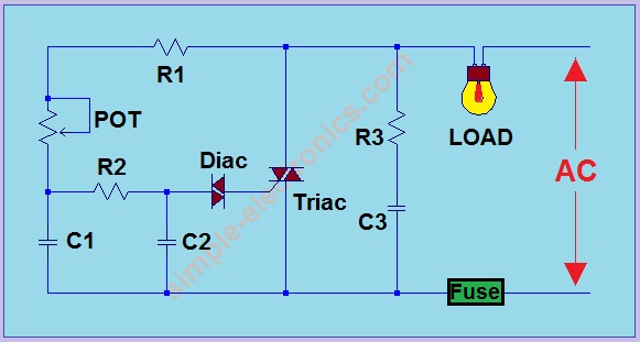 Modified 220V Dimmer Circuit – Circuit Schematic