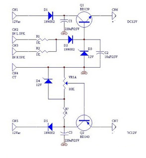 DC fan control circuit for power amplifier Schematic Diagram – Circuit Schematic