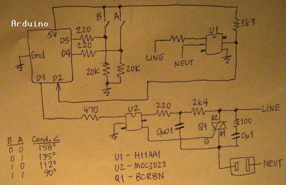 ac phase control triacs circuit
