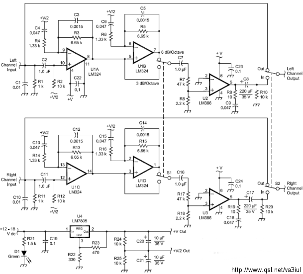 ARRL Handbook Audio Intelligibility Enhancer circuit