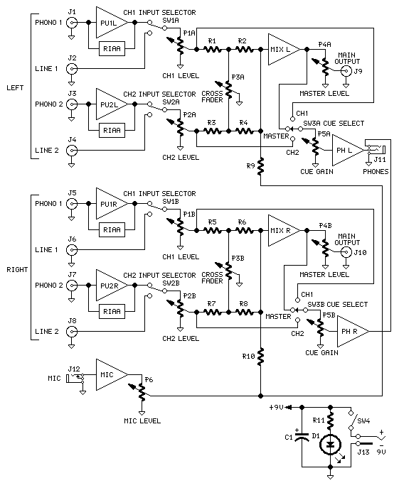 Compact DJ Station – Circuit Schematic