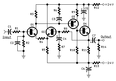 Modular Audio Preamplifier – Circuit Schematic